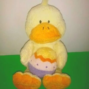 Ty Pluffies Quackies The Soft Duck Easter Egg Beanbag Plush 7" Sitting